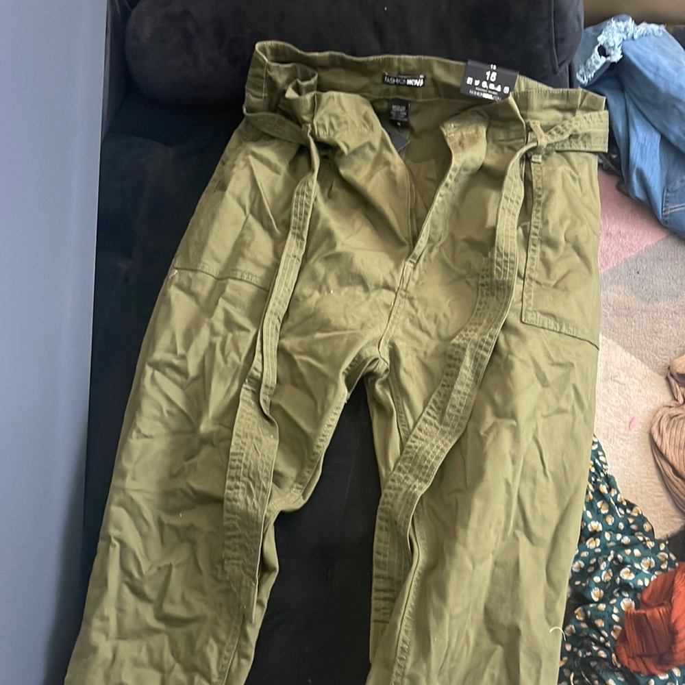 Camo green pants